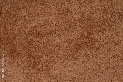 Tableau sur toile Brown sherpa textured plush fabric material background
