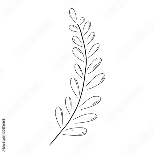 Graphic floral element. 