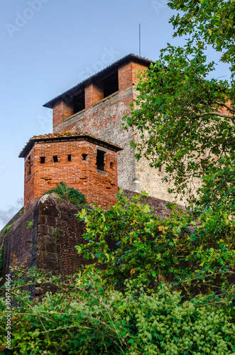 Tower of Santa Barbara medieval fortress in Pistoia Tuscany Italy