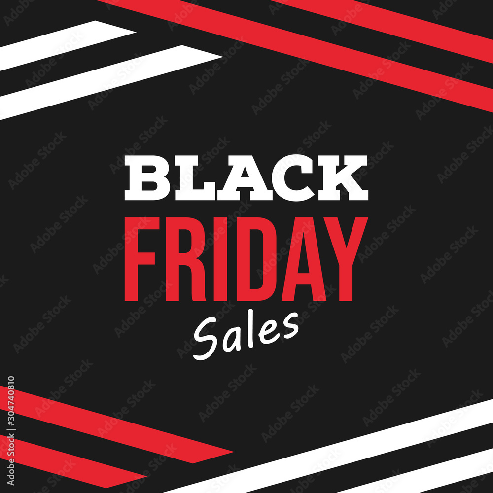 Fototapeta premium Black Friday sale template design. Black Friday lettering sign and logo. Text composition on black background