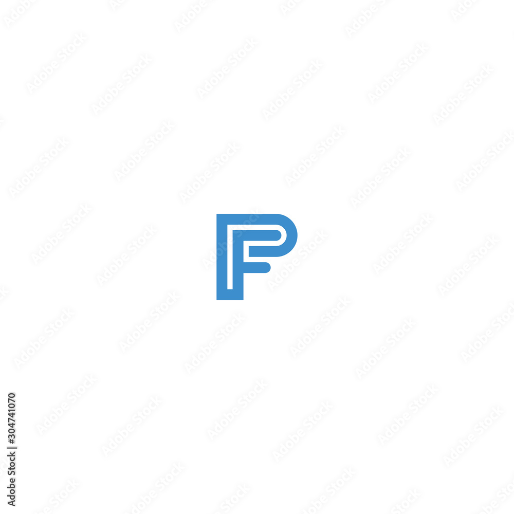 PF FP logo initial letter design PF FP logo initial letter design