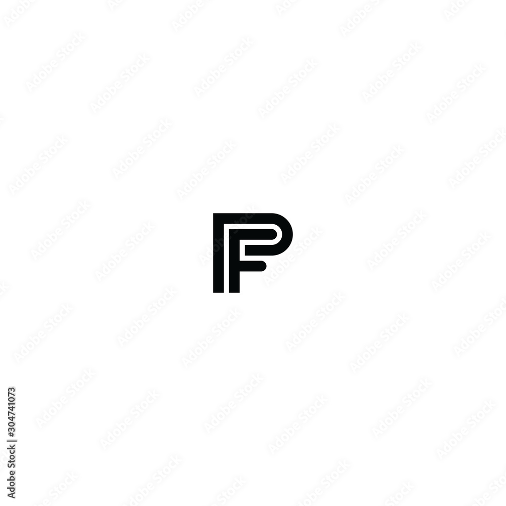PF FP logo initial letter design PF FP logo initial letter design