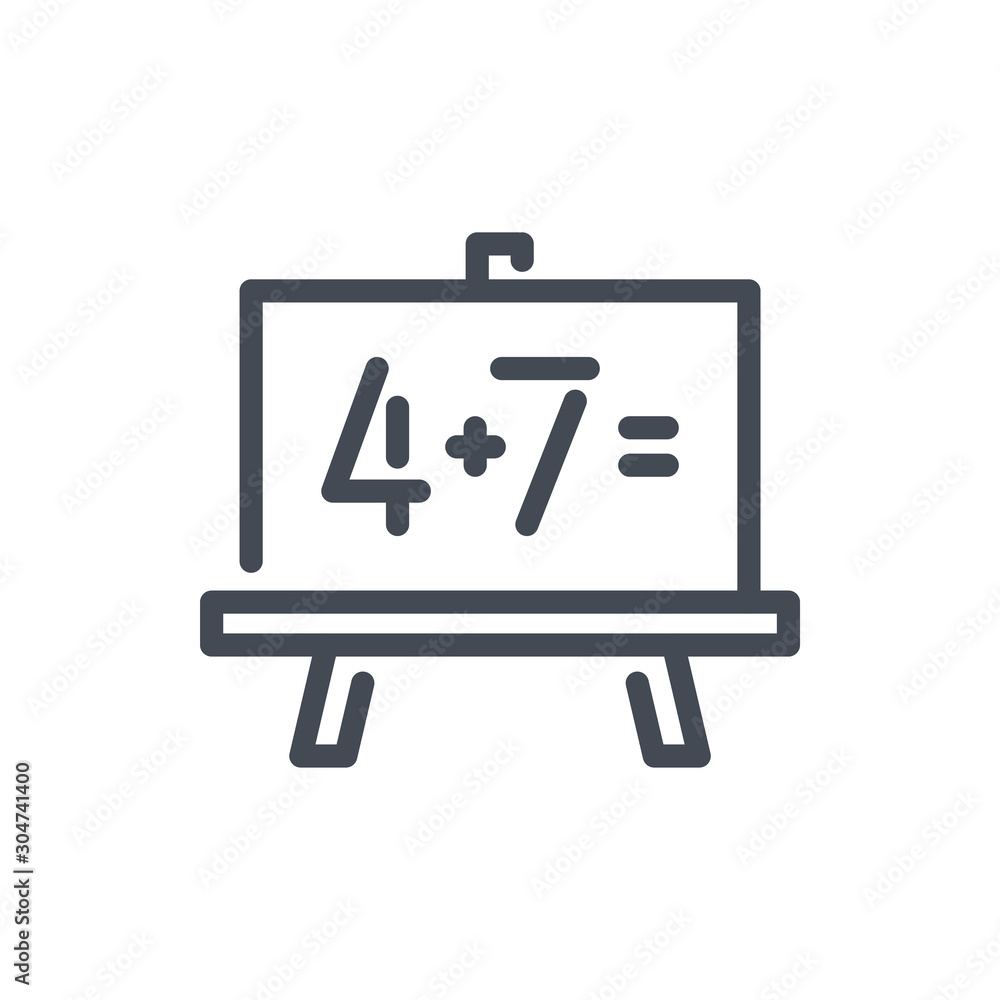 School board line icon. Teaching board vector outline sign. School board line icon. Teaching board vector outline sign.