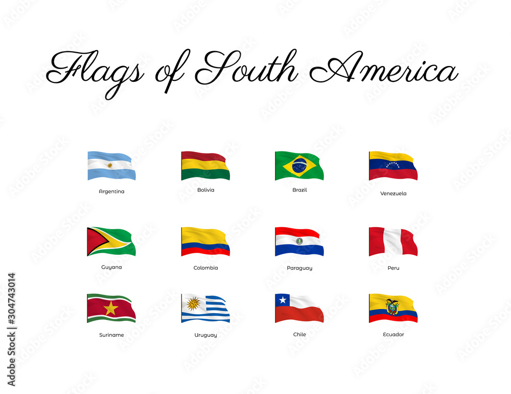 All national waving flags from all over the world.