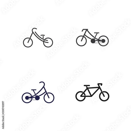 Bicycle. Bike icon vector. Cycling concept. Sign for bicycle path Isolated on white background.