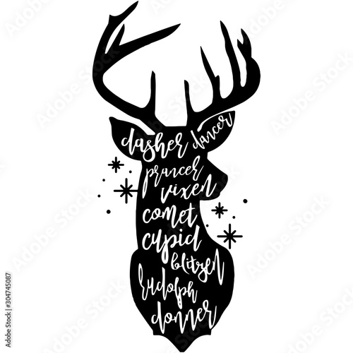  Dasher dancer Prancer vixen Saying , Christmas Holiday Greetings, Funny Quotes