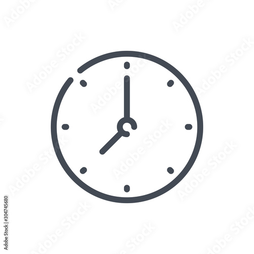 Time and clock line icon. Watch and time management vector outline sign.