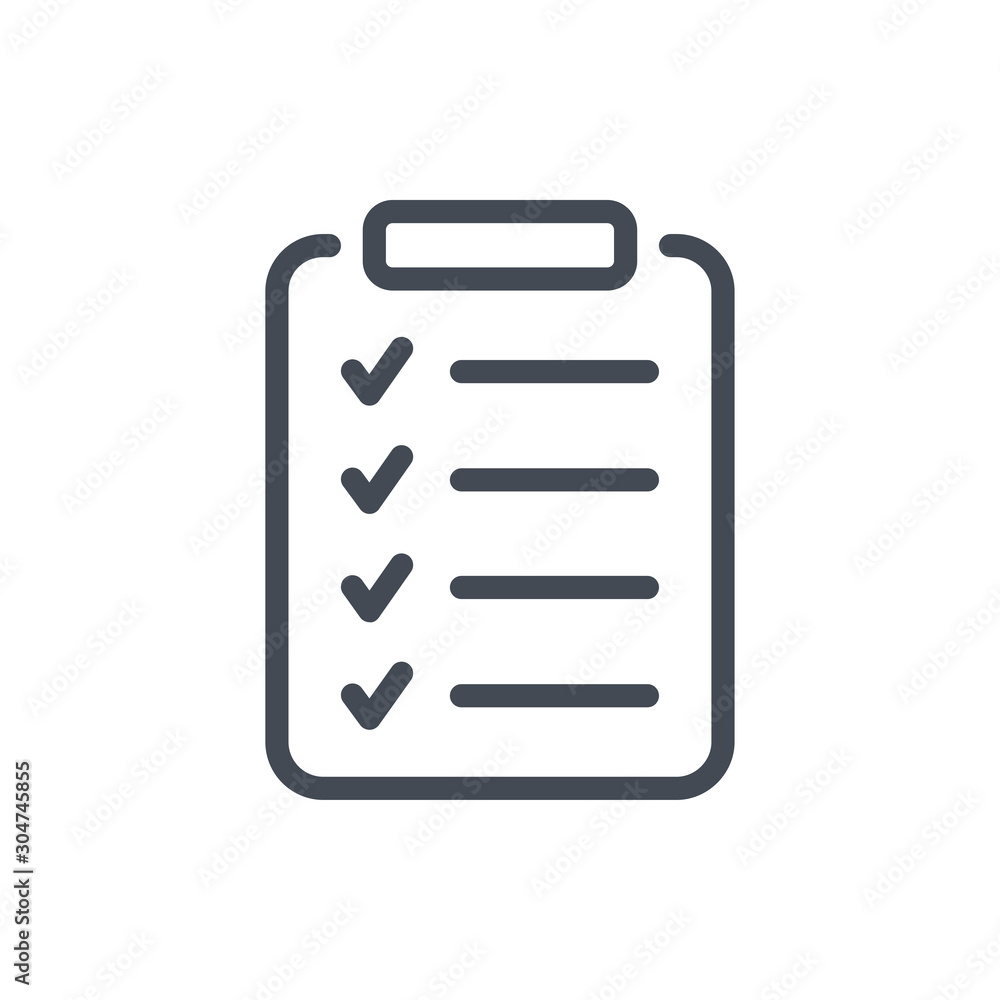 To do list line icon. Plan checklist vector outline sign. To do list line icon. Plan checklist vector outline sign.