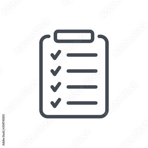 To do list line icon. Plan checklist vector outline sign.