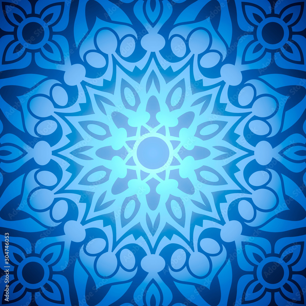 Abstract snowflake on a blue background. Abstract snowflake on a blue background.
