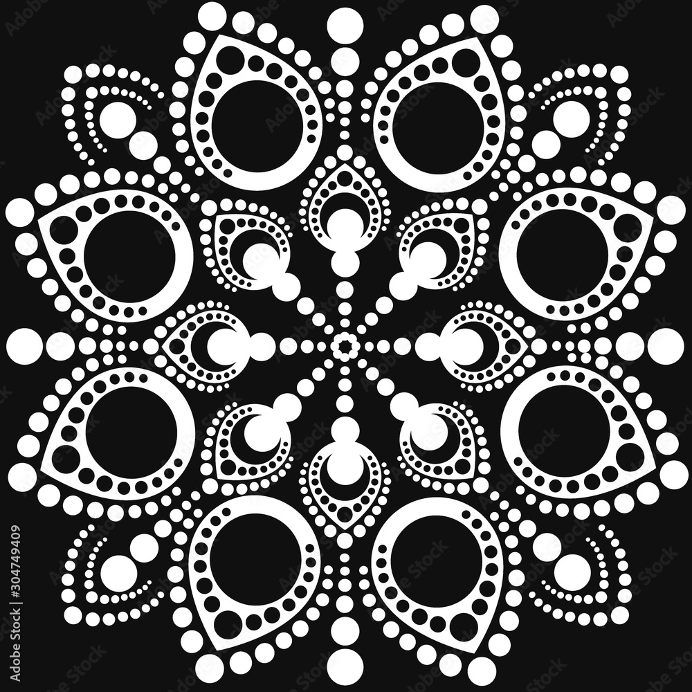 Stunning Mandala art in black and white color. Very beautiful pattern in  round shape for decorating, wallpaper, fabric, tattoo and etc. Stock  Illustration | Adobe Stock