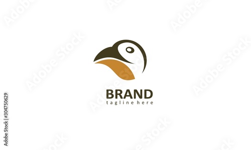bird logo vector sign and symbol isolated on white background, Parrot logo concept.  