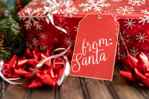 Gifts from Santa at Christmas time