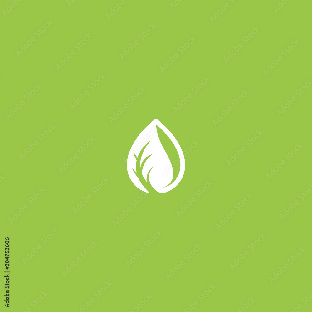 leaf water logo vector icon illustration leaf water logo vector icon illustration