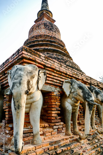 Photography temple in ayutthaya thailand, digital photo picture as a background
