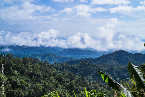 Beautiful Landscape view on the mountain on the way From Thongphaphum district to Pilok mine district in kanchanaburi city Thailand.Pilok mine The Old mine near the Thai-Myanmar border photo