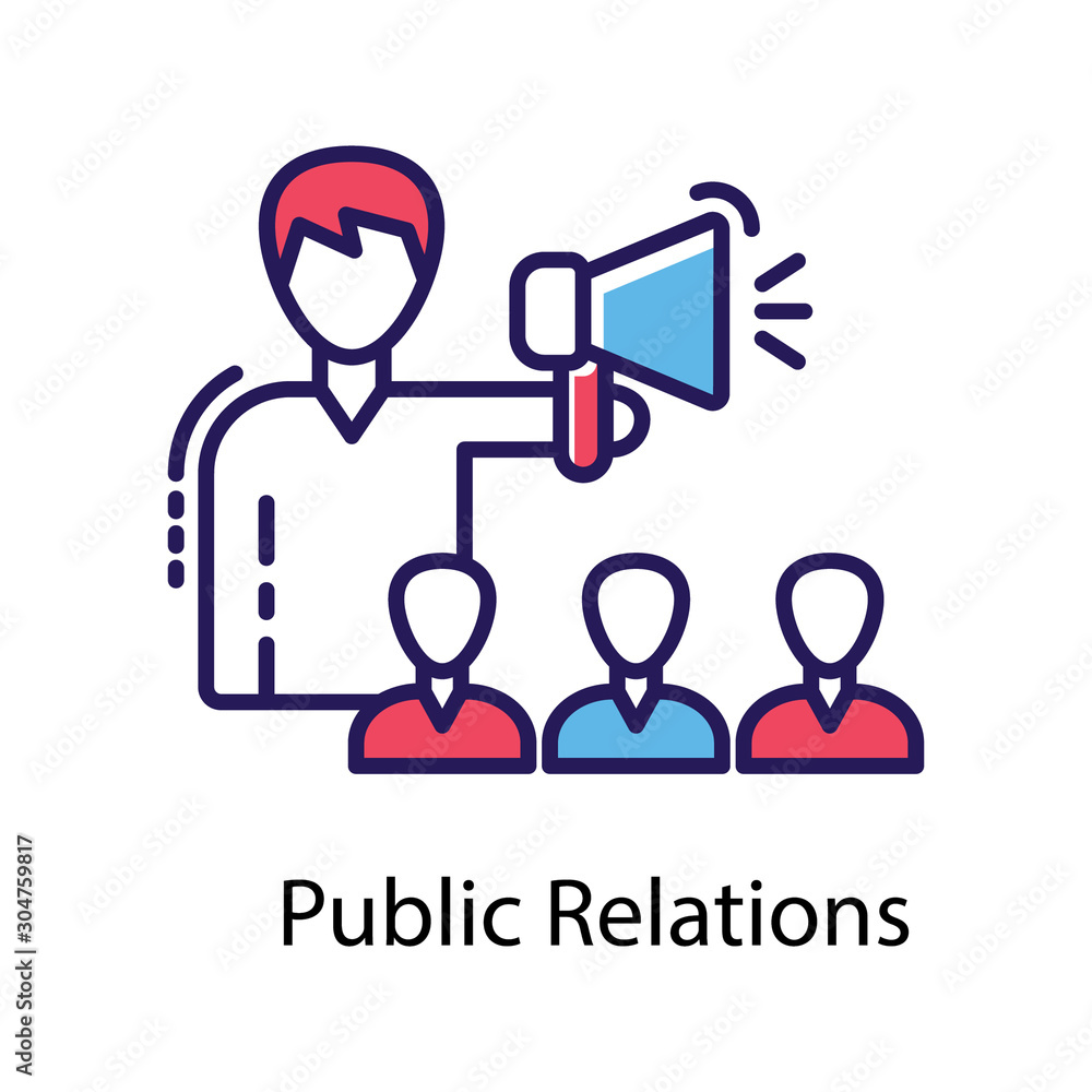  Public Relations Vector Announcement, customers, public, relations, advertising, publicity, speech, speaker, icon, flat, vector, bullhorn