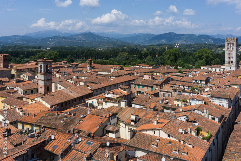 Lucca, Italy rooftops