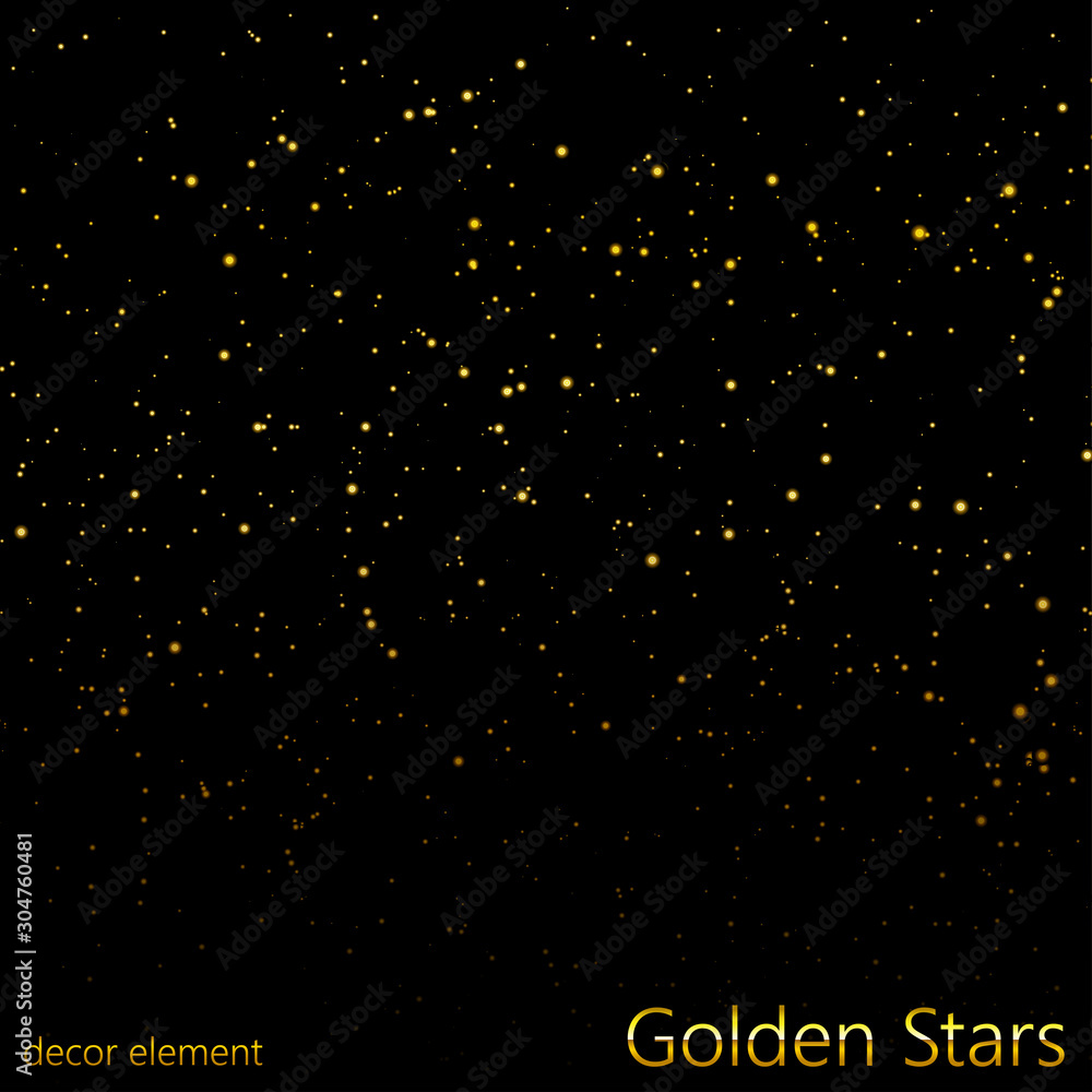 Isolated Golden Stars | EPS10 Vector