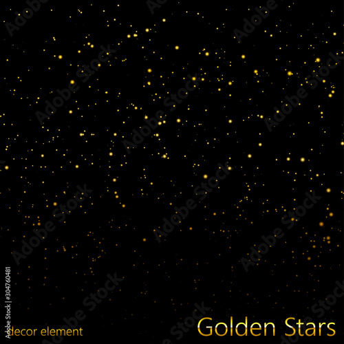 Isolated Golden Stars | EPS10 Vector