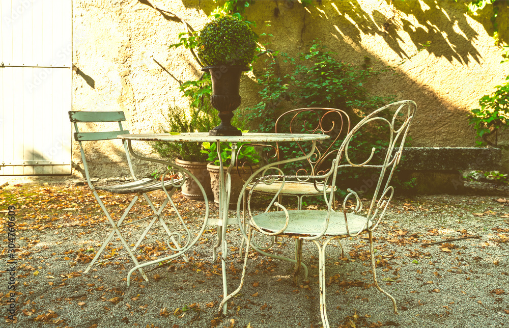 Shabby chic garden table and chairs deals