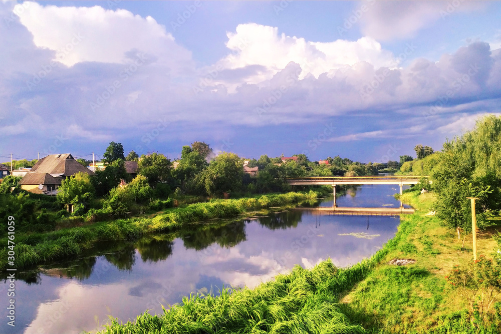 Picturesque river landscape of Chigirinsky district
