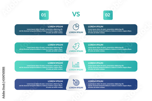 comparison infographic template design for business presentation 