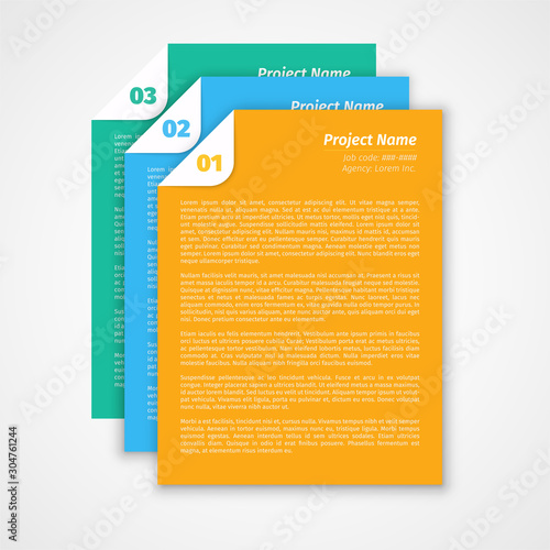 Modern design Layout, Project Management Brief / EPS10 Vector