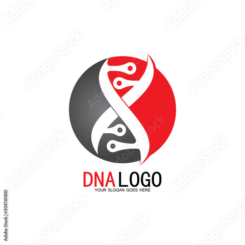 DNA vector logo design template.modern medical logotype.laboratory science icon symbol.colorful pharmacology sign-vector
