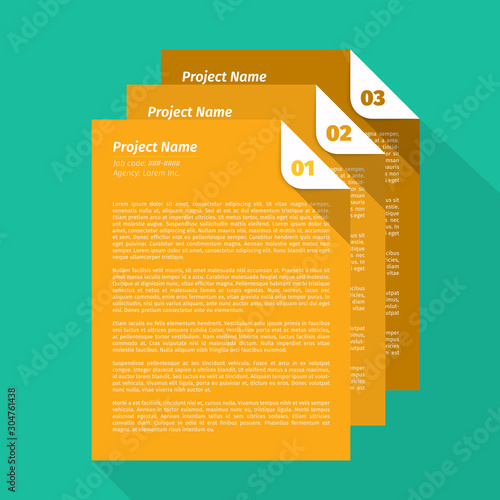 Modern design Layout, Project Management Brief / EPS10 Vector