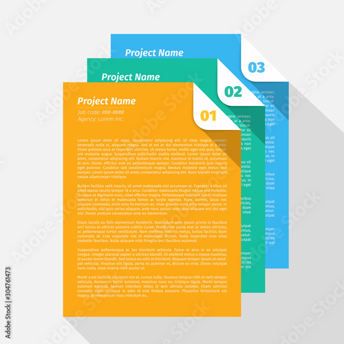 Modern design Layout, Project Management Brief / EPS10 Vector