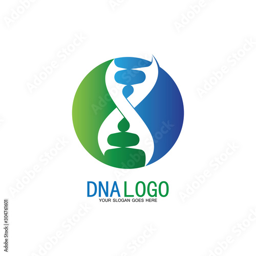 DNA vector logo design template.modern medical logotype.laboratory science icon symbol.colorful pharmacology sign-vector