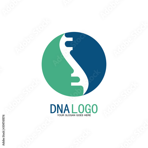 DNA vector logo design template.modern medical logotype.laboratory science icon symbol.colorful pharmacology sign-vector