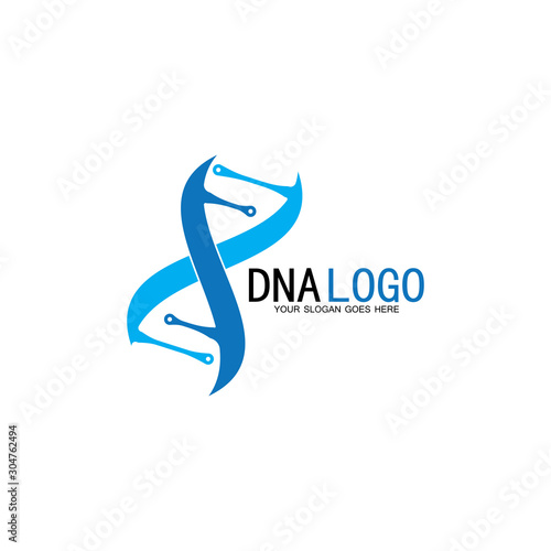 DNA vector logo design template.modern medical logotype.laboratory science icon symbol.colorful pharmacology sign-vector