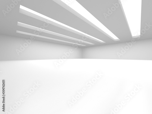 Futuristic White Architecture Design Background