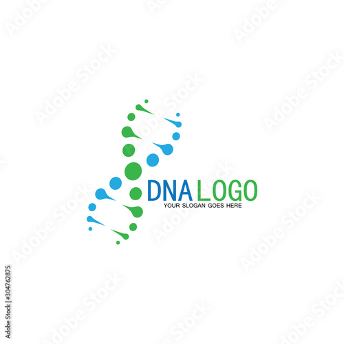 DNA vector logo design template.modern medical logotype.laboratory science icon symbol.colorful pharmacology sign-vector
