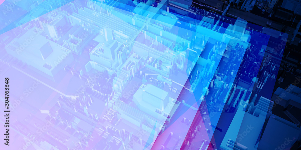 Obraz premium Sieć technologiczna