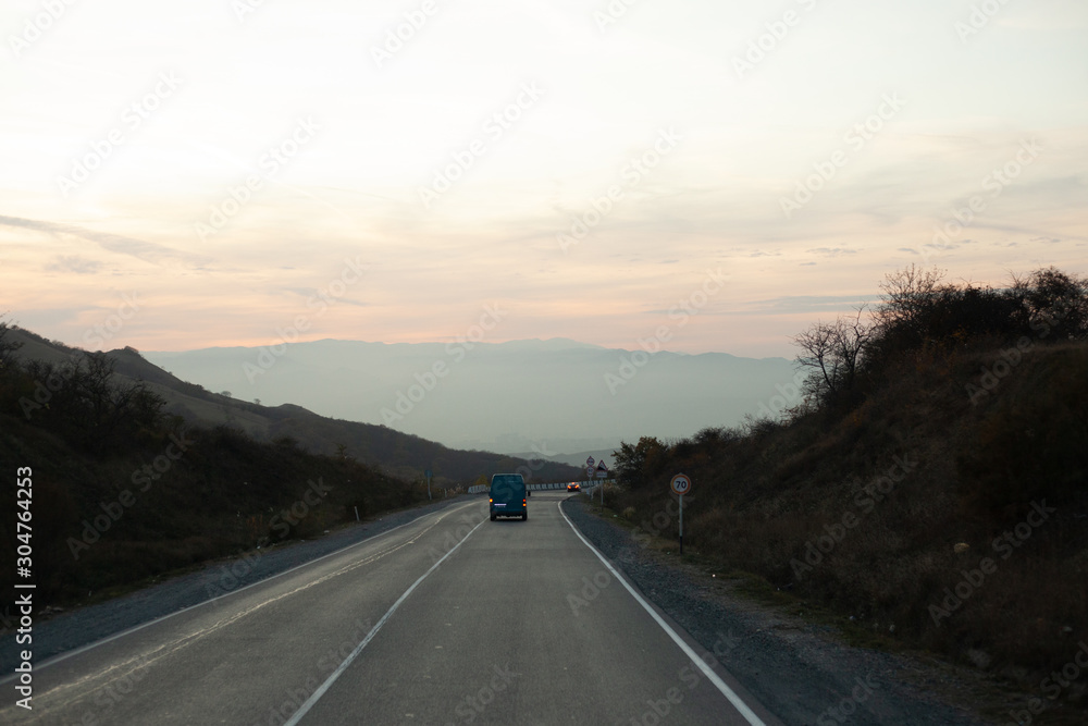 Fototapeta premium Photo of a beautiful track among the mountains.