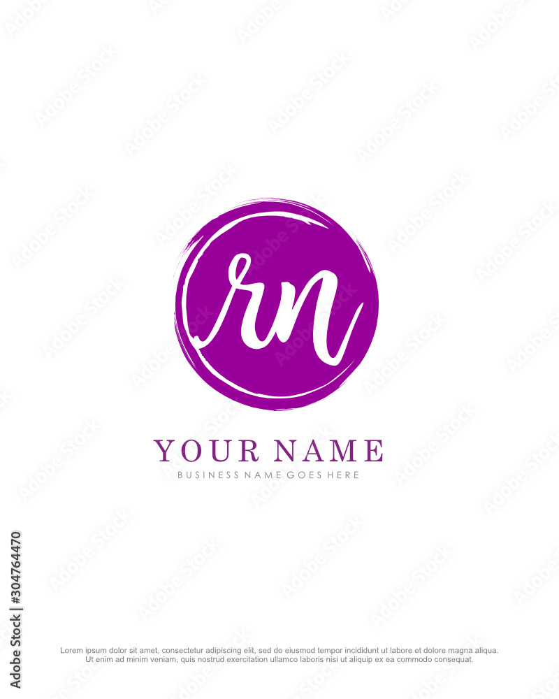 R N RN initial splash logo template vector. A logo design for company and identity business. R N RN initial splash logo template vector. A logo design for company and identity business.