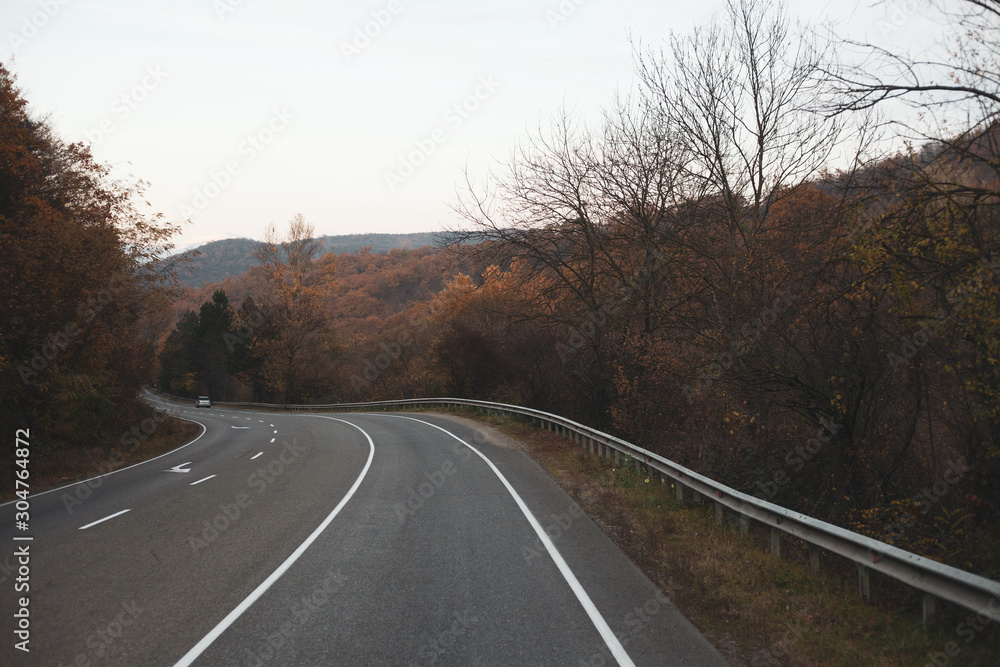 Photo of a beautiful track among the mountains.