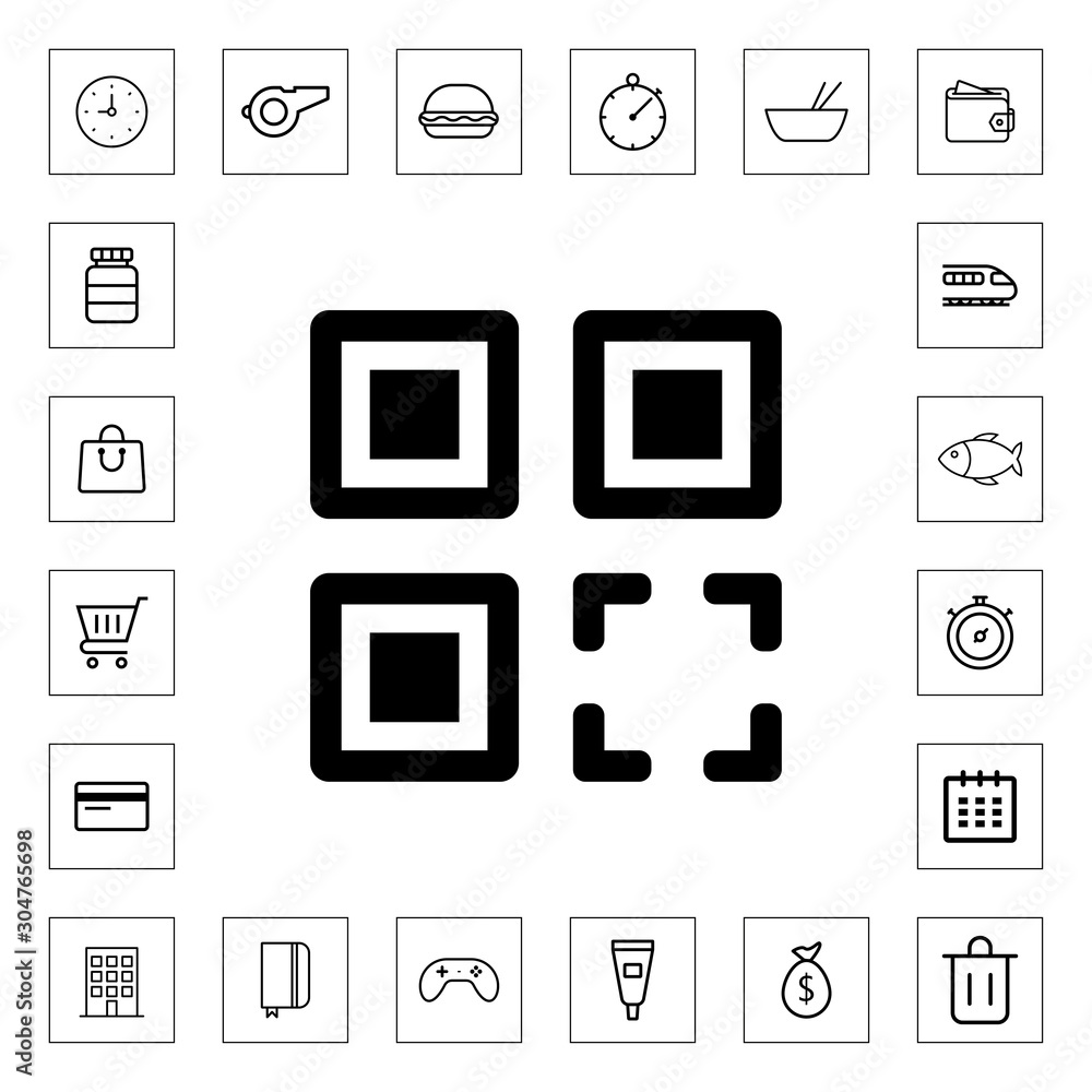Barcode icon illustration isolated vector sign symbol Barcode icon illustration isolated vector sign symbol