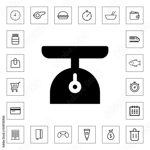 Scales icon illustration isolated vector sign symbol