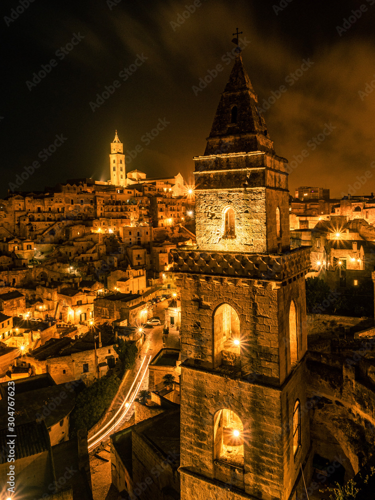 Obraz premium Matera at night 