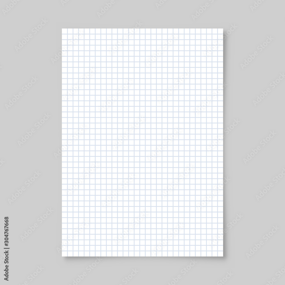 Realistic blank lined paper sheet with shadow in A4 format isolated on gray background. Notebook or book page. Design template or mockup. Vector illustration. Realistic blank lined paper sheet with shadow in A4 format isolated on gray background. Notebook or book page. Design template or mockup. Vector illustration.