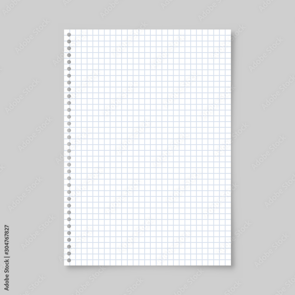 Realistic blank lined paper sheet with shadow in A4 format isolated on gray background. Notebook or book page. Design template or mockup. Vector illustration. Realistic blank lined paper sheet with shadow in A4 format isolated on gray background. Notebook or book page. Design template or mockup. Vector illustration.