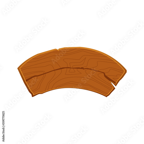 Wooden road signboard or vintage post sign, cartoon vector illustration isolated.