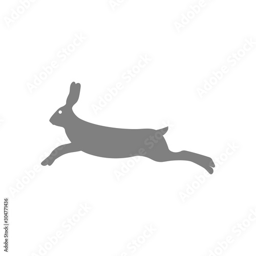 Hare runs icon - vector illustration.