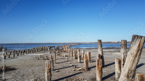 Obraz na plátně healing mud of the salt desert of Kuyalnitsky estuary