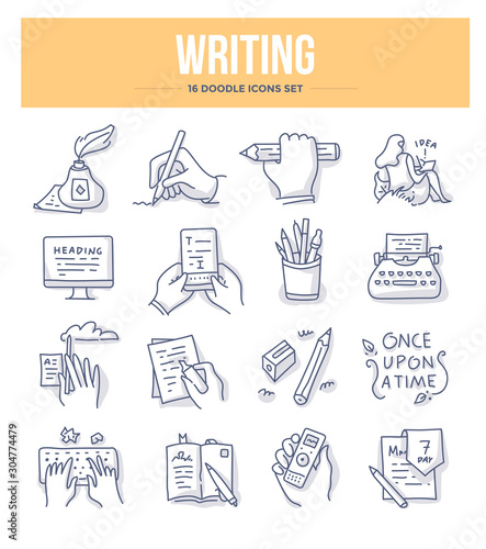 Writing Doodle Icons