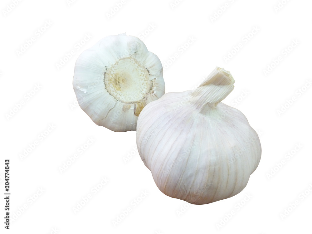 Fresh garlic isolated on white background Fresh garlic isolated on white background